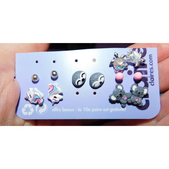 Claire's Fantasy Animal Themed Earrings 6 Pairs - Picture 2 of 2